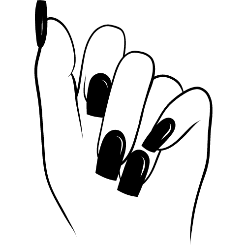 Pink Black Simple Nail Salon Beauty Logo